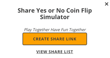 Create Share Link Yes or No Coin