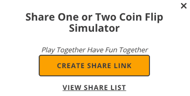 Create Share Link One or Two Coin