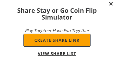Create Share Link Stay or Go Coin